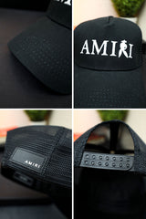 Amrii Imp Embroidered Baseball Cap In Black&White