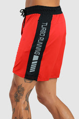 Turbo Training Side Stripe Shorts In Red