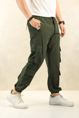 Turbo 8 Pockets Style Micro Slimfit Trouser In Olive