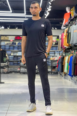 Weekend Offender Stripe Motif Quick-Dry Tracksuit In Black