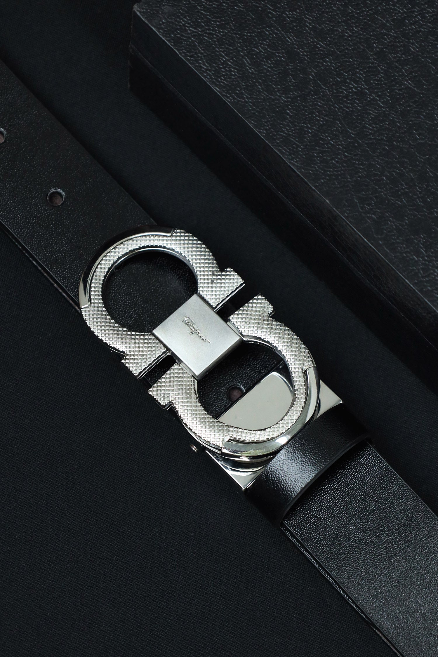 Feragamo Metal Alloy Automatic Buckle Branded Belt