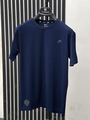 Imported Plain Dry Fit Tee In Navy Blue