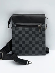 Lus Vtn All Over Texture Cross Body Bag in Dark Grey