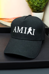 Amrii Imp Embroidered Baseball Cap In Black&White