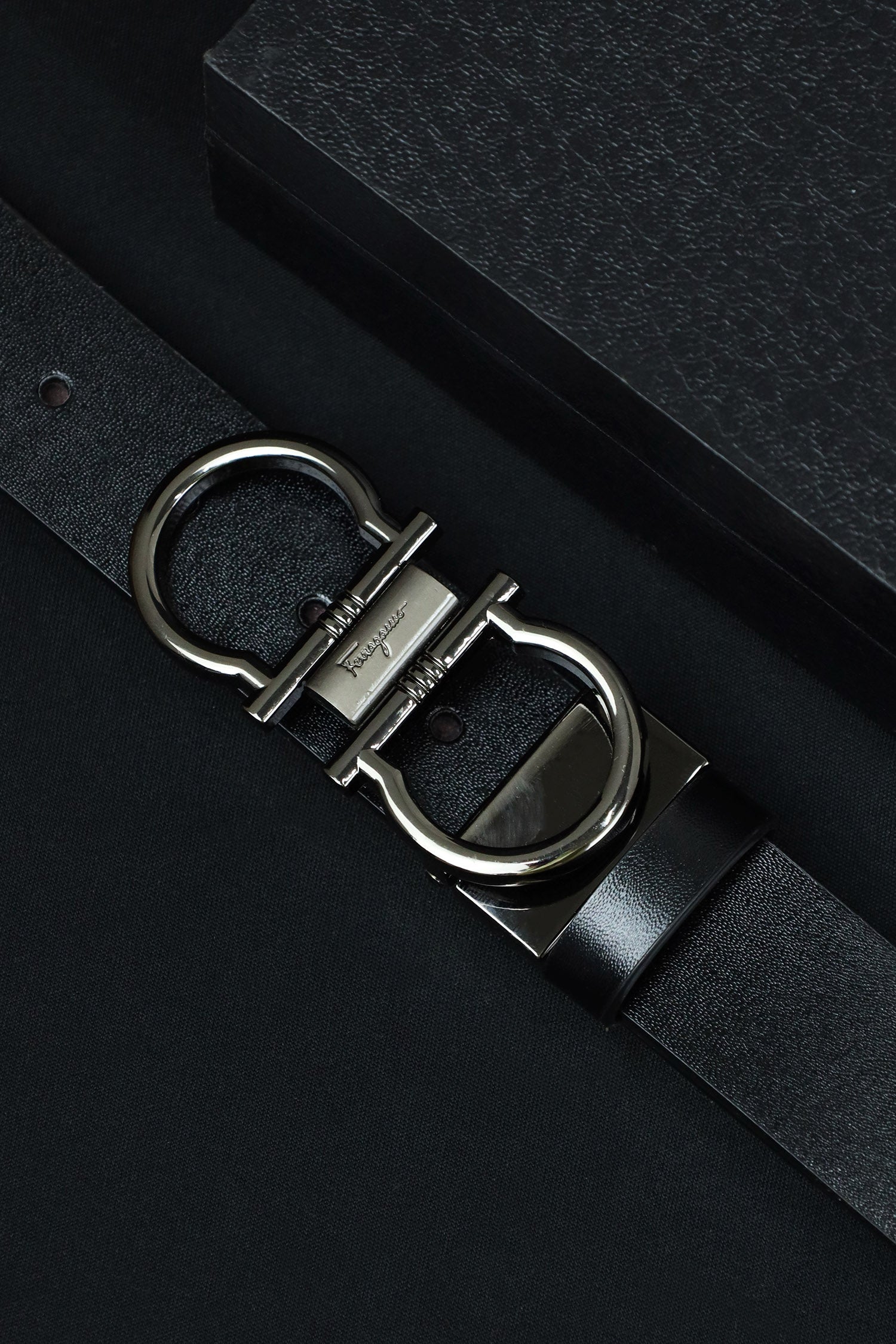 Feragmo Metal Alloy Automatic Buckle Branded Belt