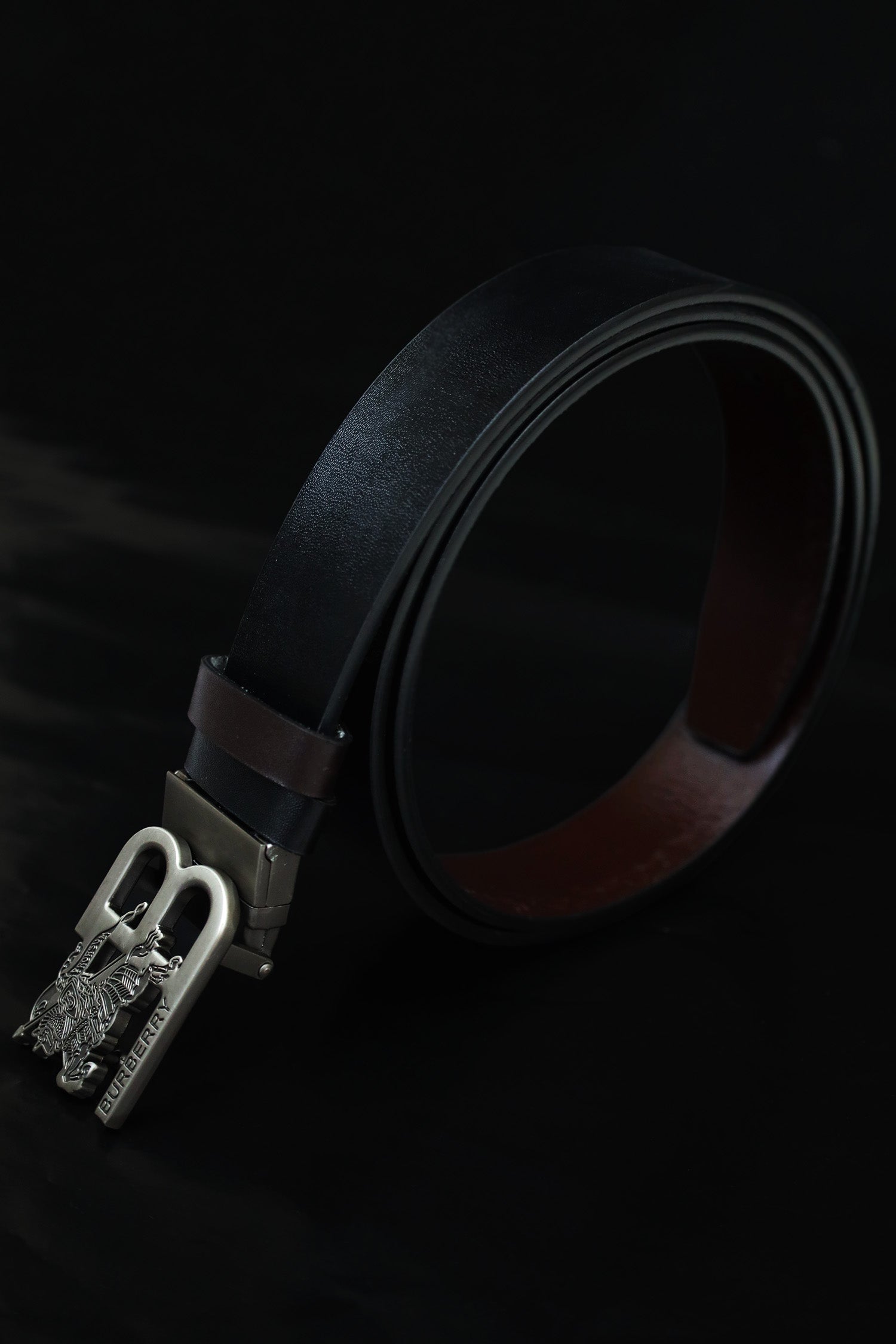 Burby Metal Alloy Automatic Buckle Branded Belt