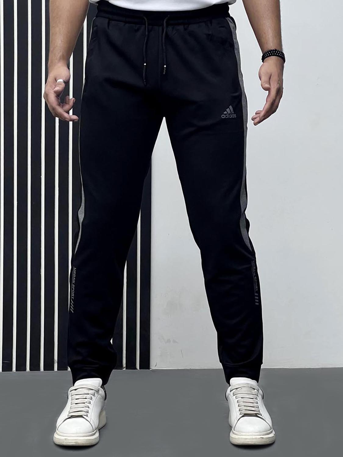 Men Imported Trouser With Reflector Logo In Black