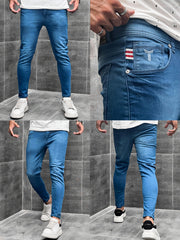 Turbo Ankle Fit Jeans In Blue