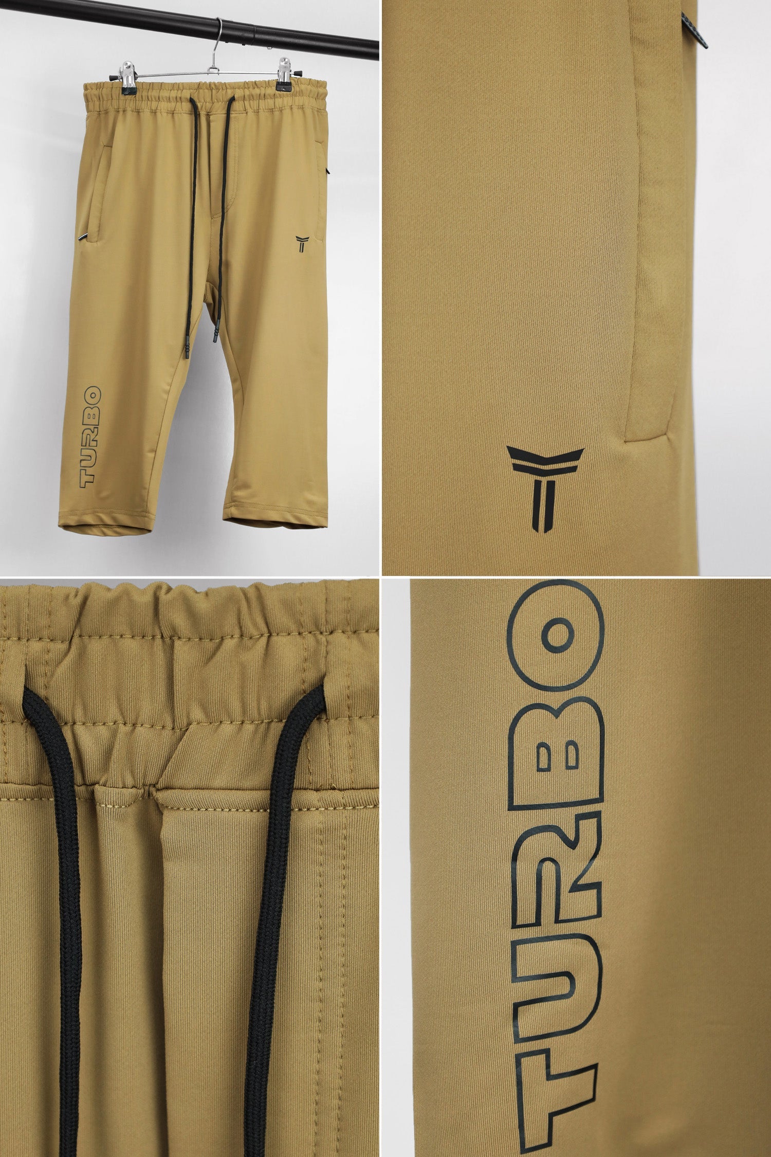 Turbo Reflector Logo Quick-dry Shorts In Camel