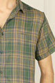 Turbo Classic Pattern Comfort Casual Shirt In Green