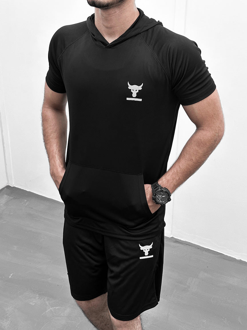 Und Arm Reflector Shot Sleeve Tracksuit In Black