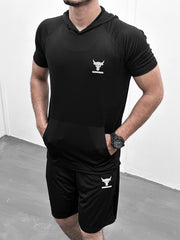 Und Arm Reflector Shot Sleeve Tracksuit In Black