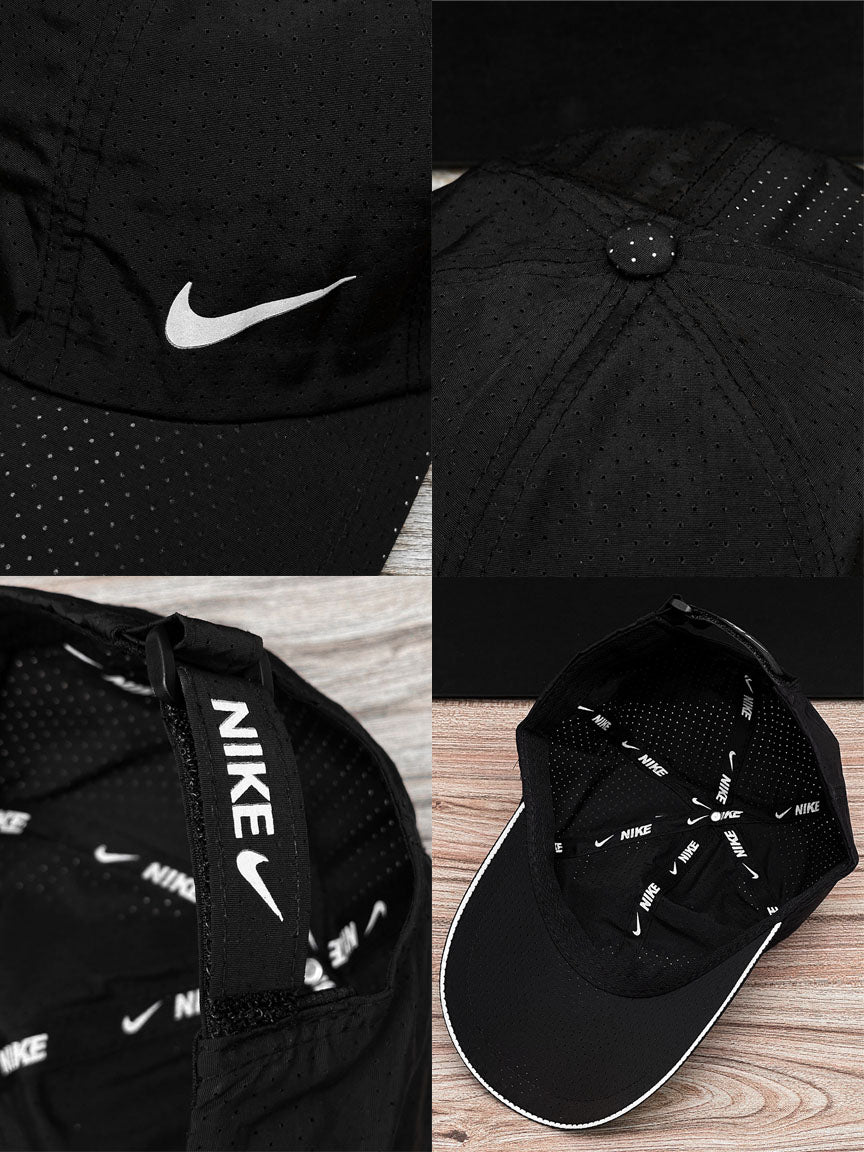 Nke Front Logo Imported Dry Fit Cap In Black