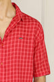Turbo Premium Lightweight Half Sleeve Casual Shirt In Red