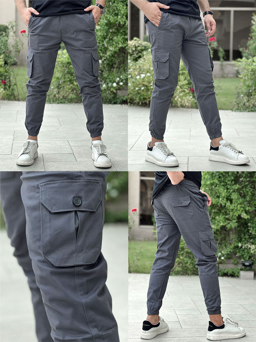 Grey All Weather Essential Cargo Stretch Pants