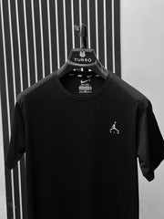 Imported Dry Fit Tee With Reflector Logo In Black
