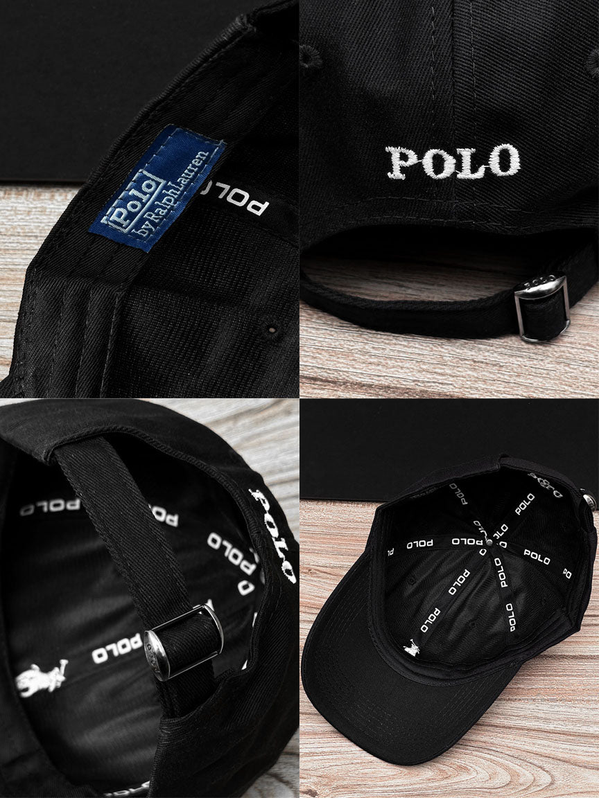 Polo Front Logo Cap In Black
