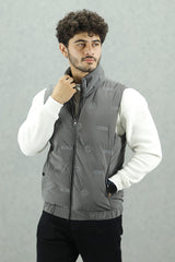 Modern Bubble Quilted Detachable Hood Imported Men's Gilet