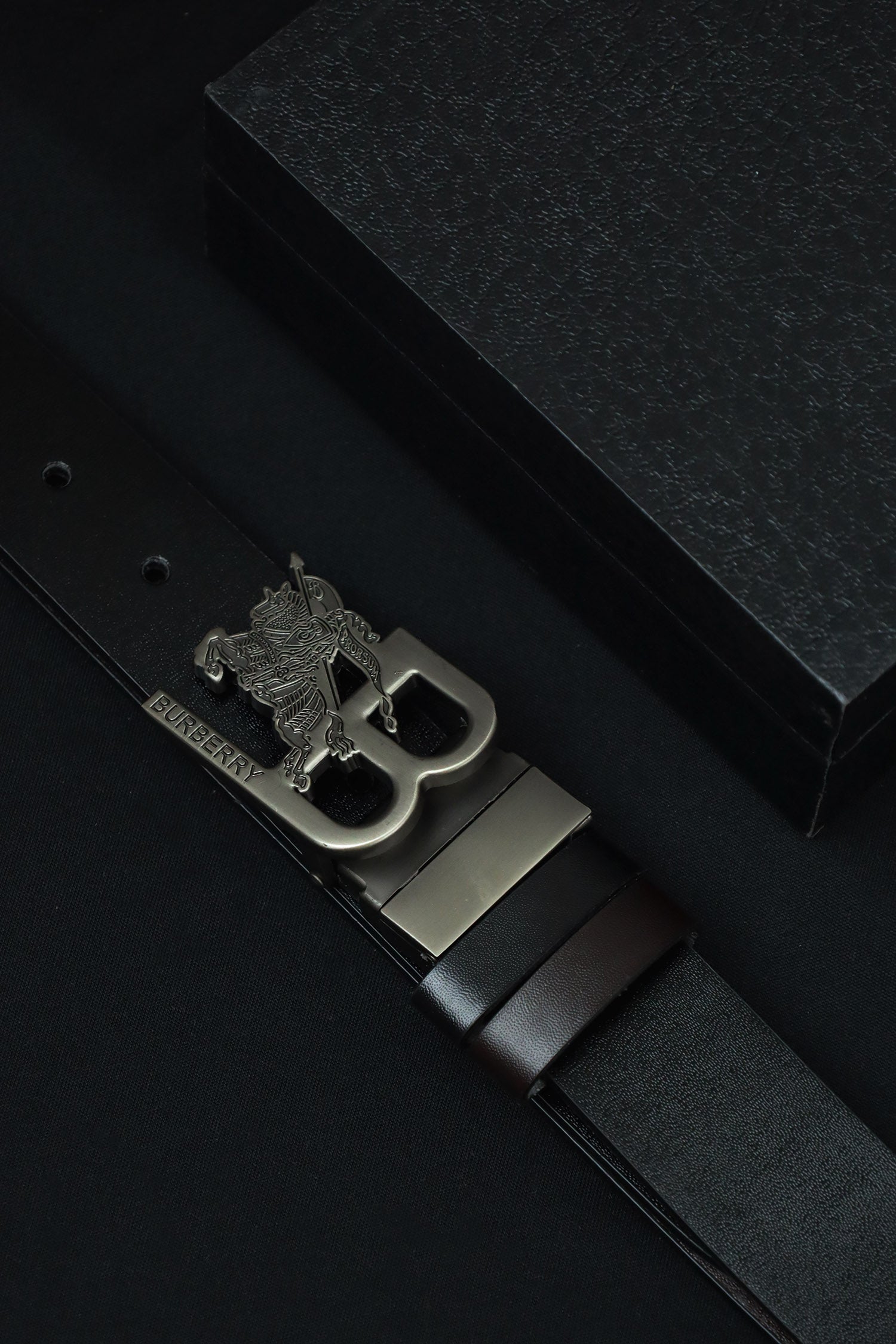 Burby Metal Alloy Automatic Buckle Branded Belt