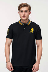 Giordno Front Logo Men Polo Shirts