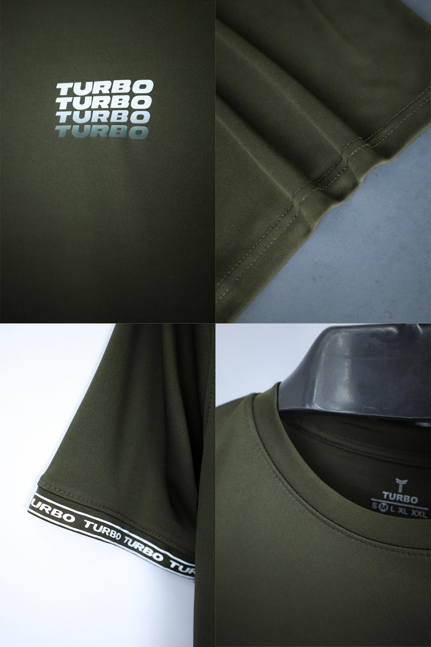 Signature Warrior Turbo T-Shirt In Olive Green