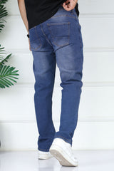 Turbo Refined-Cut Tailored Slim Fit Jeans In Navy Blue