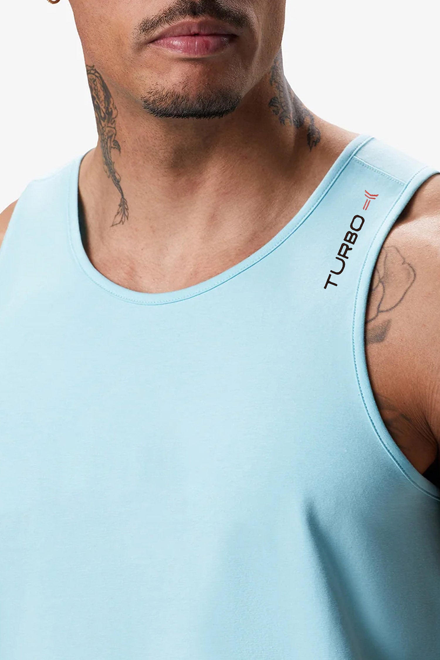 Turbo Active Quick-dry Men Sando In Ice Blue