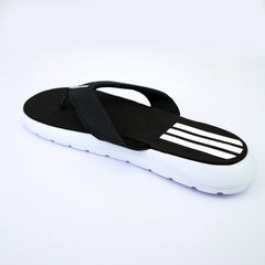 Adds V-Shaped Straps Flip Flops in Black&White