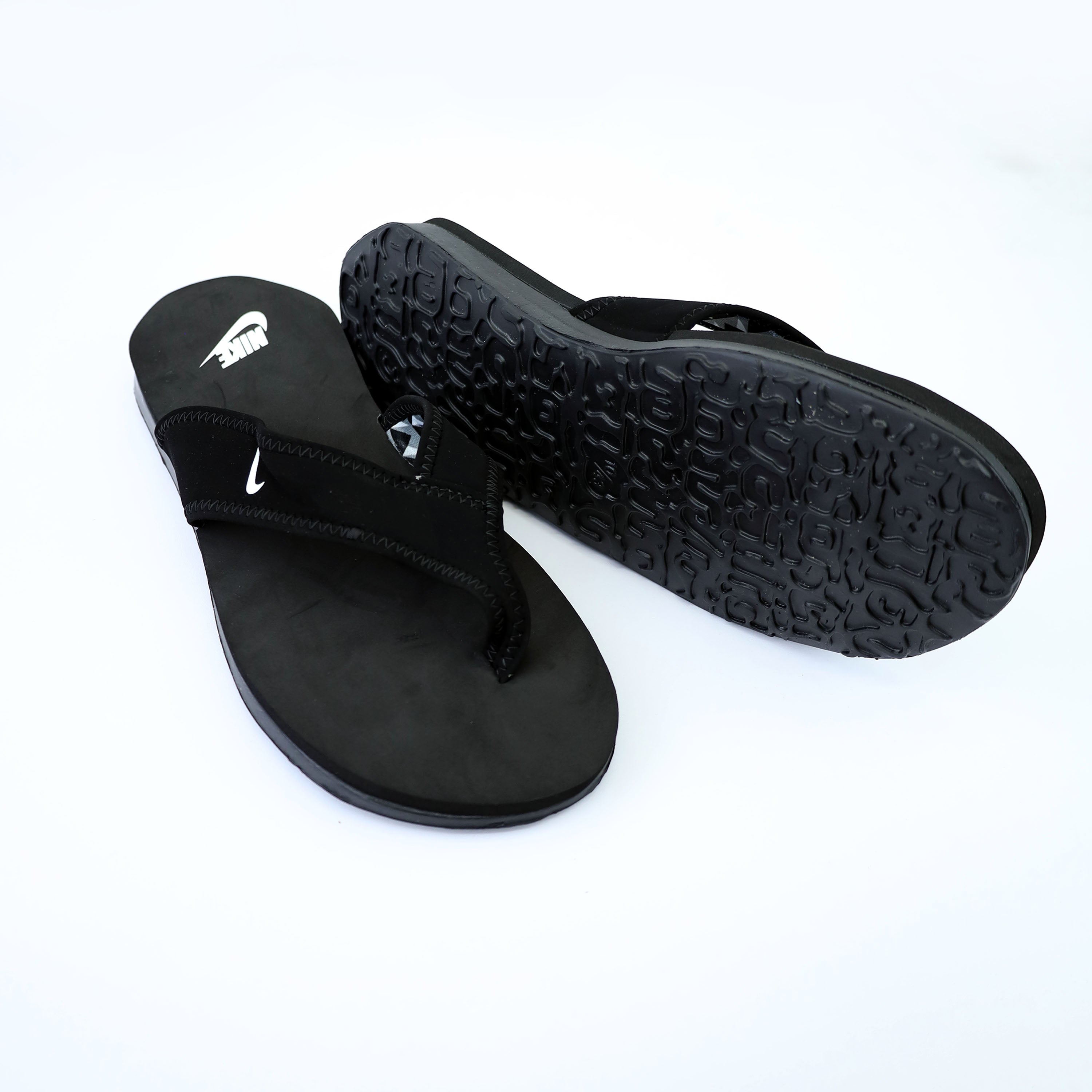 Nke V-Shaped Straps Flip Flops in Black