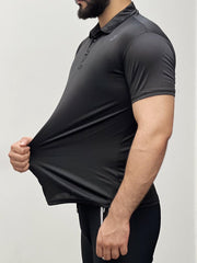Copy of Dry Fit Polo With Reflector Logo In Black