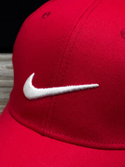 Nke Embroidered Logo Cap In Red