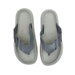 Stripe V-Shaped Straps Men Flip Flops in Grey