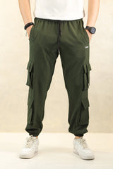 Turbo 8 Pockets Style Micro Slimfit Trouser In Olive