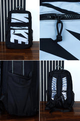 Nke Front  Logo Backpack In Camo Black & Grey
