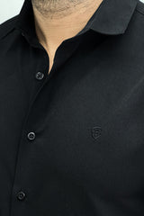 Burby self Texture Men Casual Shirt In Black