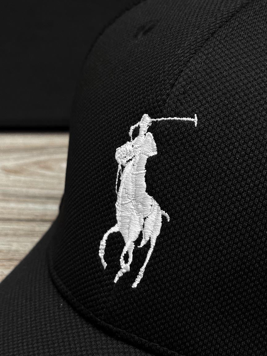 Polo Embroidered Logo Cap In Black
