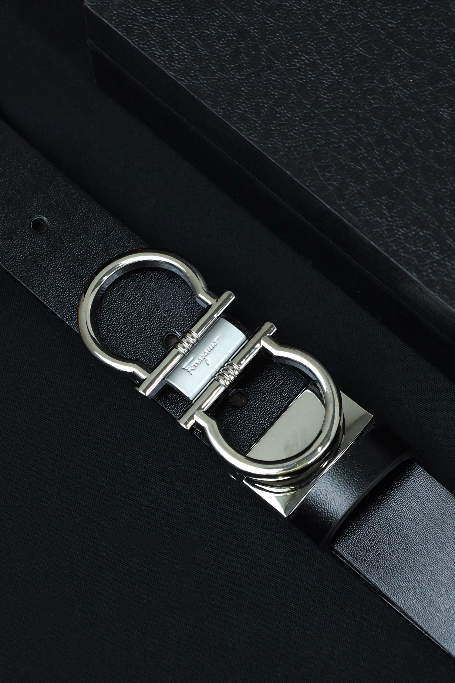 Feragmo Metal Alloy Automatic Buckle Branded Belt