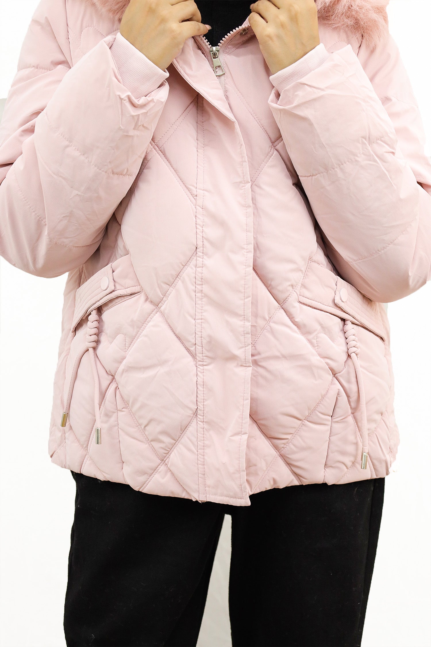 Wind Breaker Diamond Quilted Women Imported Puffer Jacket