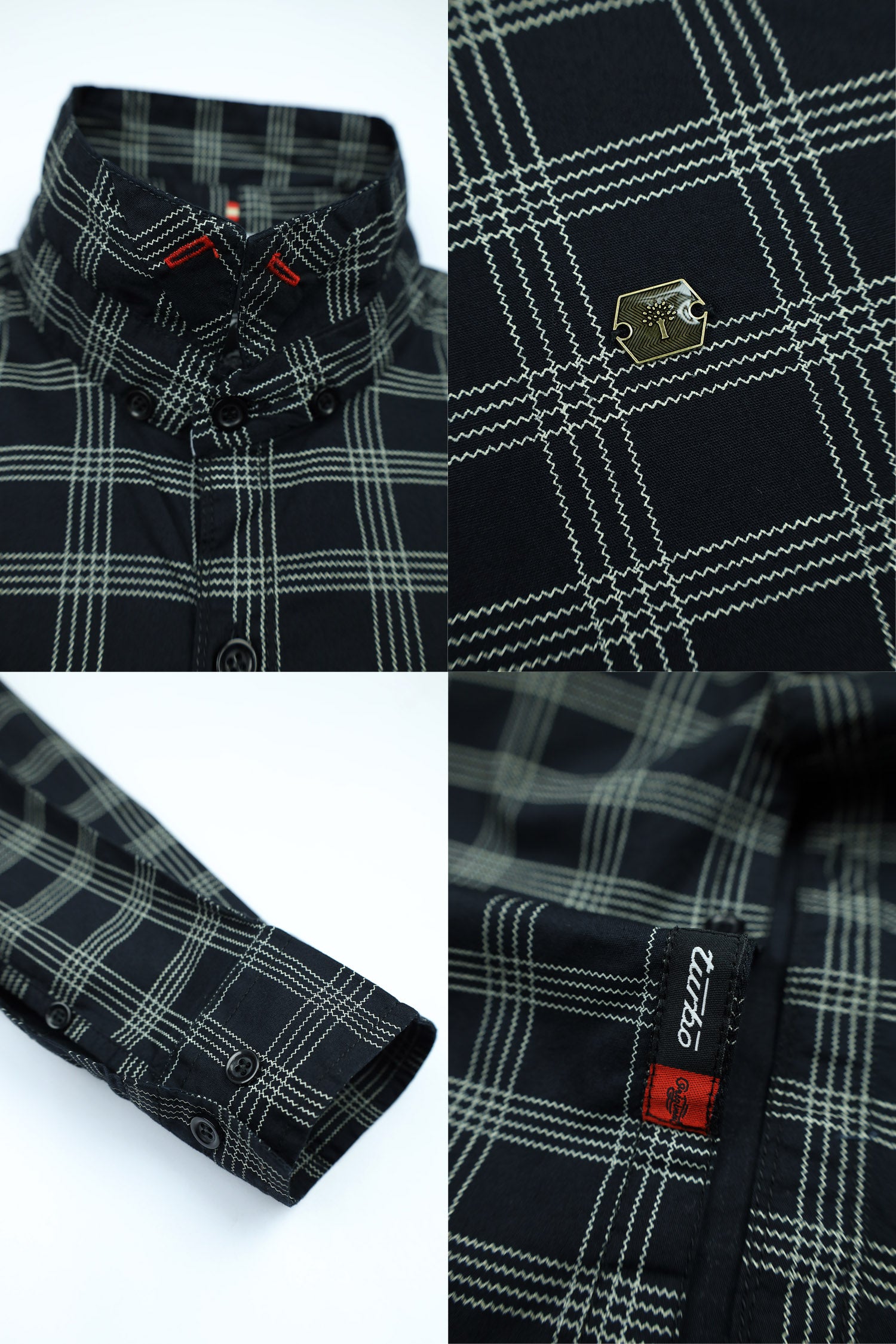 All Over Checked Design Full Sleeve Casual Shirt