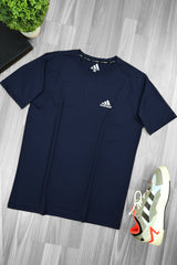 Adds Reflector Logo Branded Dry Fit Tee In Dark Navy