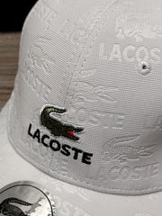 Lacste Front Logo Cap In White