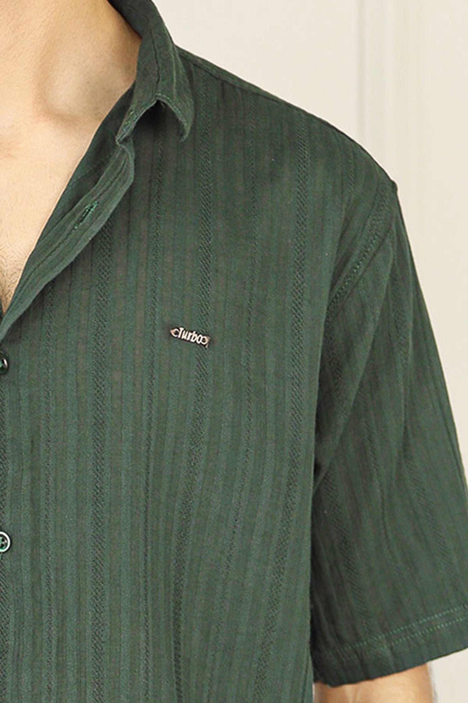 Turbo Minimalist Design Half Sleeve Casual Shirt