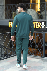 Turbo Pocket Style Men Tracksuit In Dark Green