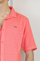Turbo Designer Motif Embossed Casual Shirt In Pastel Pink
