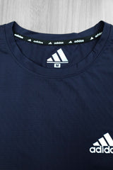 Adds Reflector Logo Branded Dry Fit Tee In Dark Navy