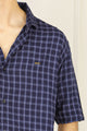 Turbo Premium Lightweight Half Sleeve Casual Shirt In Navy Blue