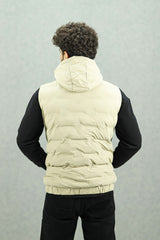 Plain Padded Hood Quilted Imported Men's Gilet