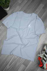 Air Jrdn 23 Branded Dry Fit Tee In Slate Grey