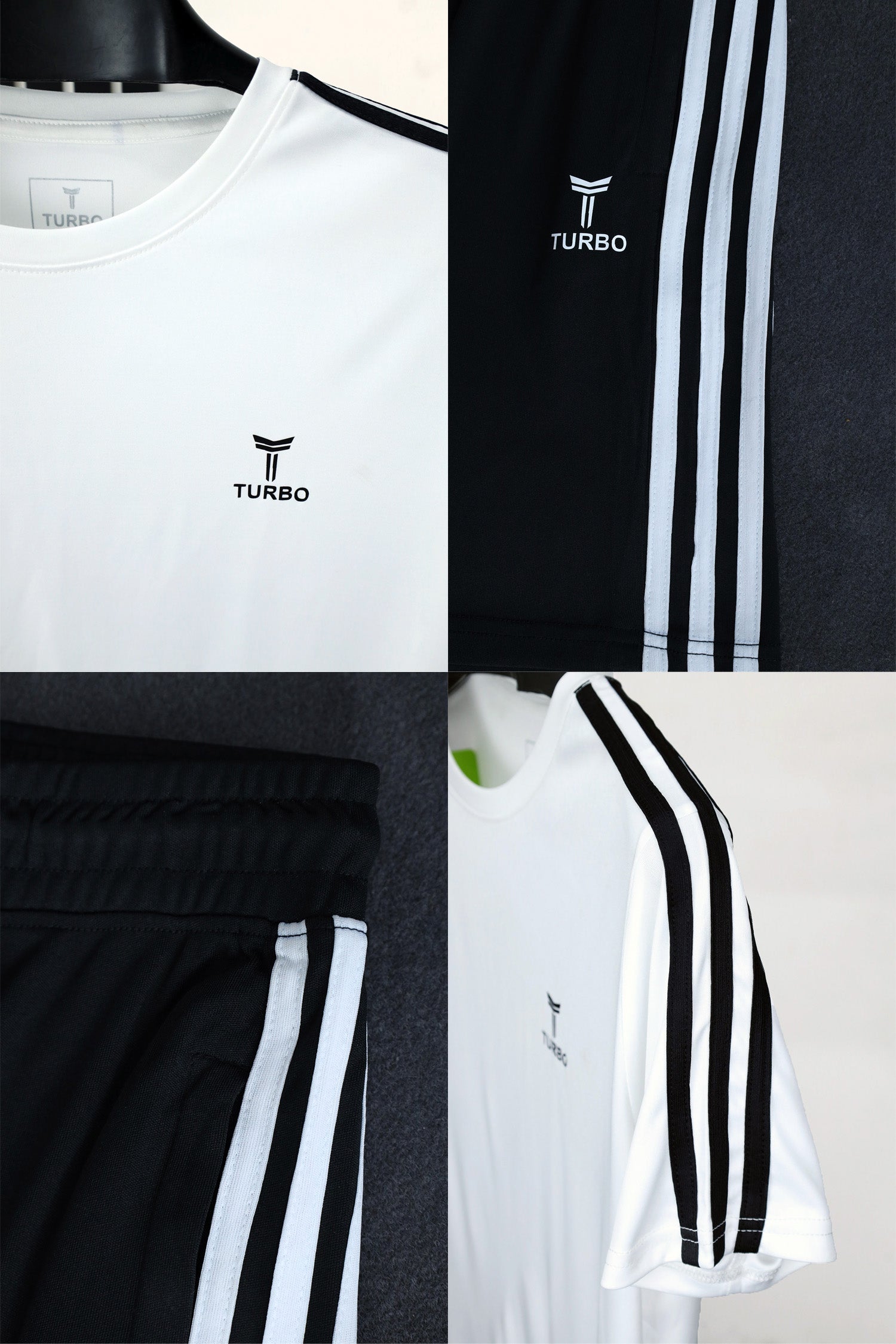 Turbo Classic 3-Stripes Quickdry Signature Tracksuit in White