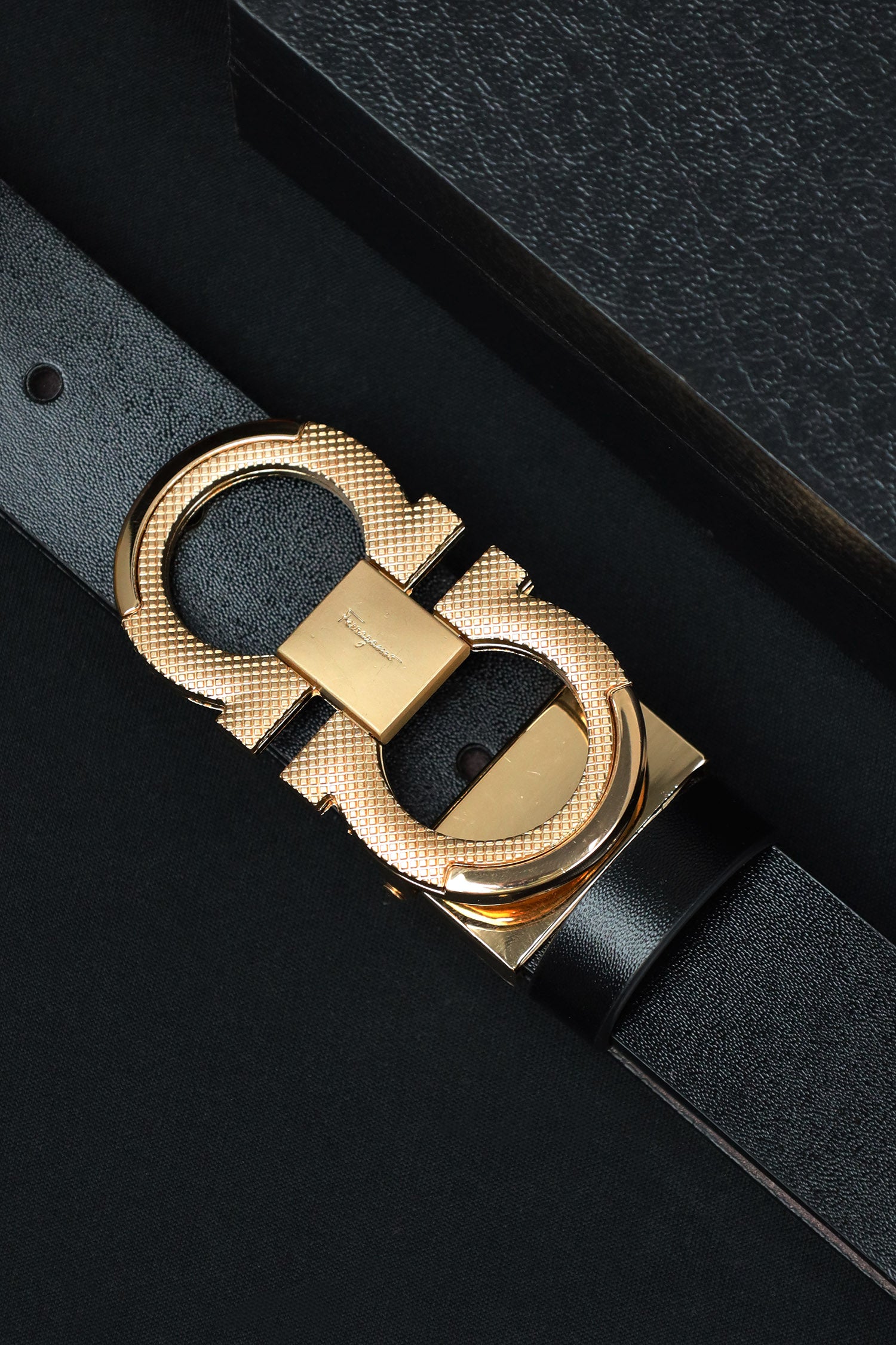 Feragamo Metal Alloy Automatic Buckle Branded Belt